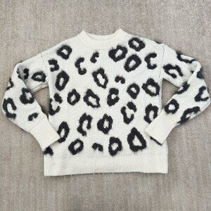 Lou & Grey Alpaca Blend Crewneck Animal Print Sweater S